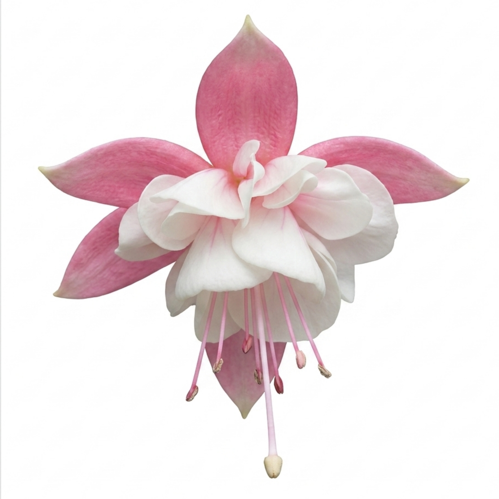 1 Large Plant - Upright Fuchsia Fuchsita Pink & White, Outdoor Garden Ready, 2L