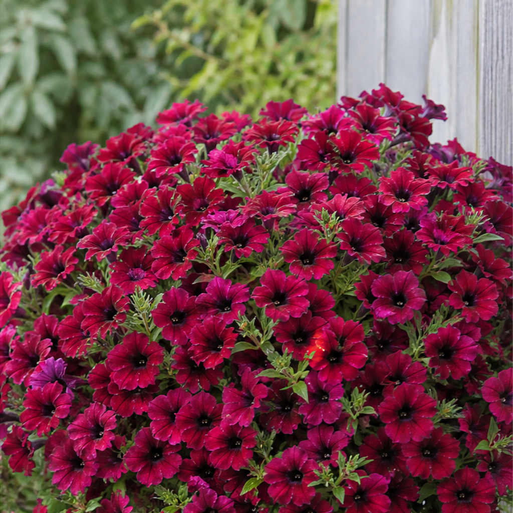 1 Large Plant - Petunia Rimarkable Cherry, Ready to Plant in Your Garden, 2L Pot