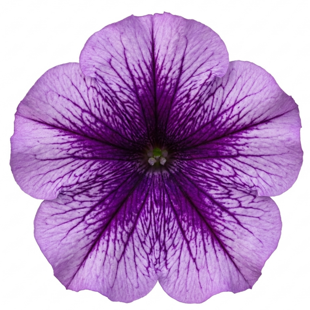 1 Large Plant - Petunia Sanguna Mega Purple Vein, Outdoor Garden Ready, 2L Pot