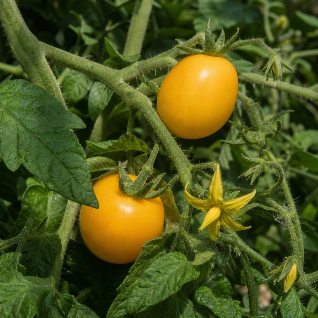 1 Tumbling Tom Yellow Cherry Tomato Plant, Patio Trailing, Outdoor Garden Ready, 2 Litre Root Ball