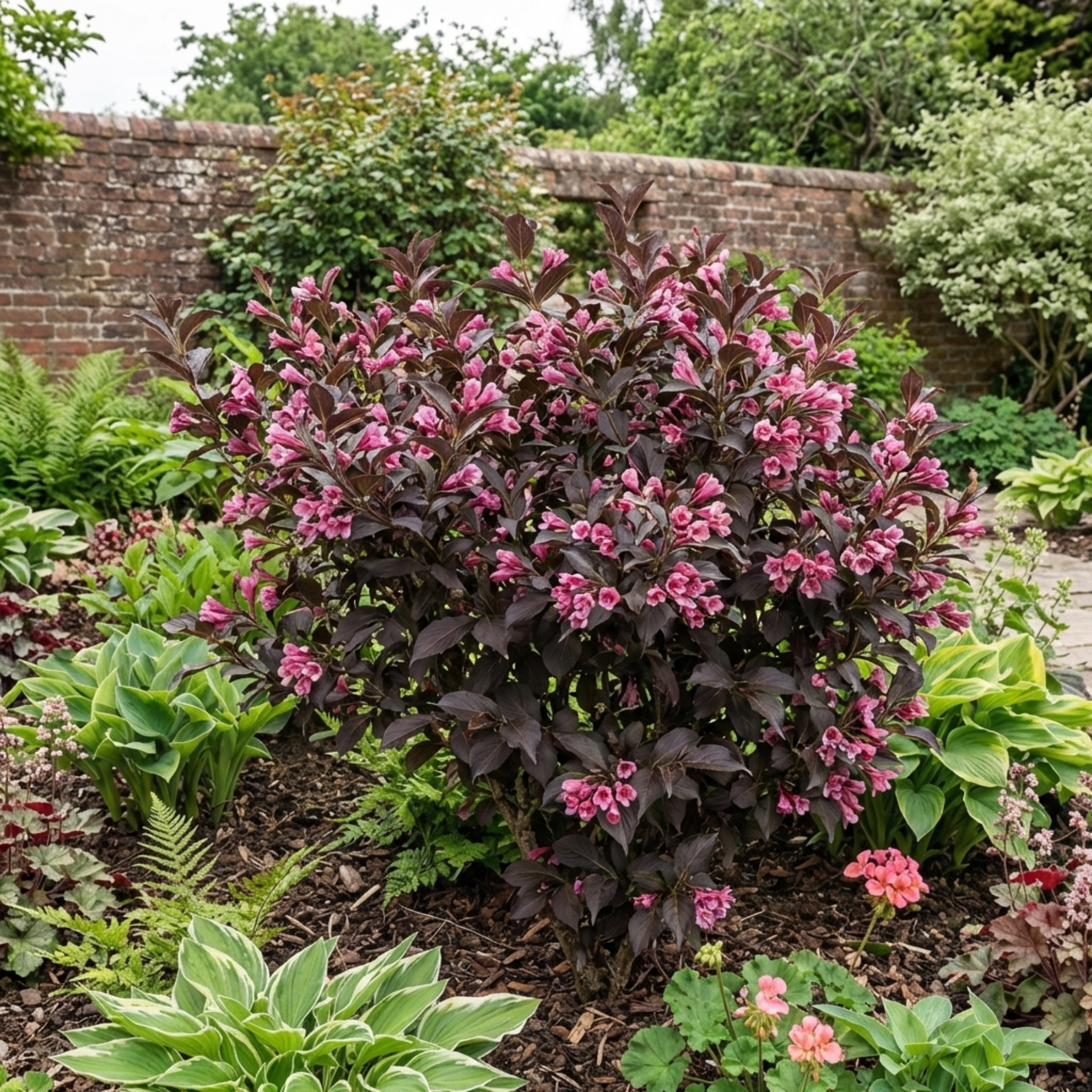 1 Weigela Florida Victoria Plant, Hardy Flowering Shrub, Outdoor Garden Ready, 2L Root-Ball