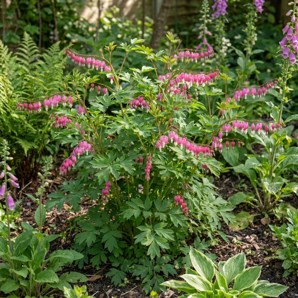 1 Dicentra Spectabilis Bleeding Heart Plant, Hardy Shade Loving Perennial, Garden Ready, 17cm Root-Ball
