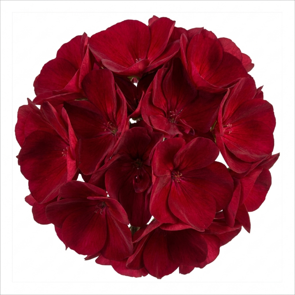 1 Large Plant - Geranium Calliope Dark Red, Outdoor Garden Ready, 2L Pot