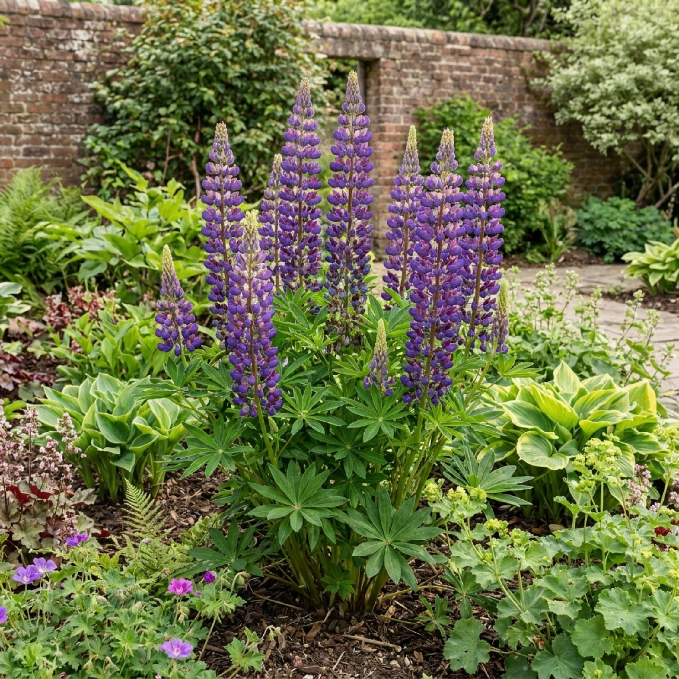 1 Lupin Masterpiece Plant, Hardy Perennial Summer Flowering Lupins for Borders, 3 Litre Root Ball