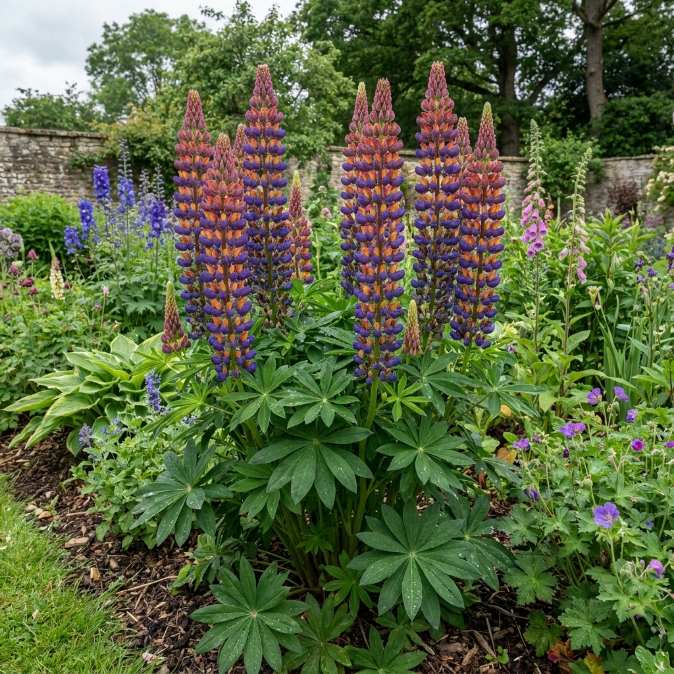 1 Lupin Persian Slipper Hardy Perennial Flower Plant, Bee Friendly Cottage Garden Ready, 3L Root Ball