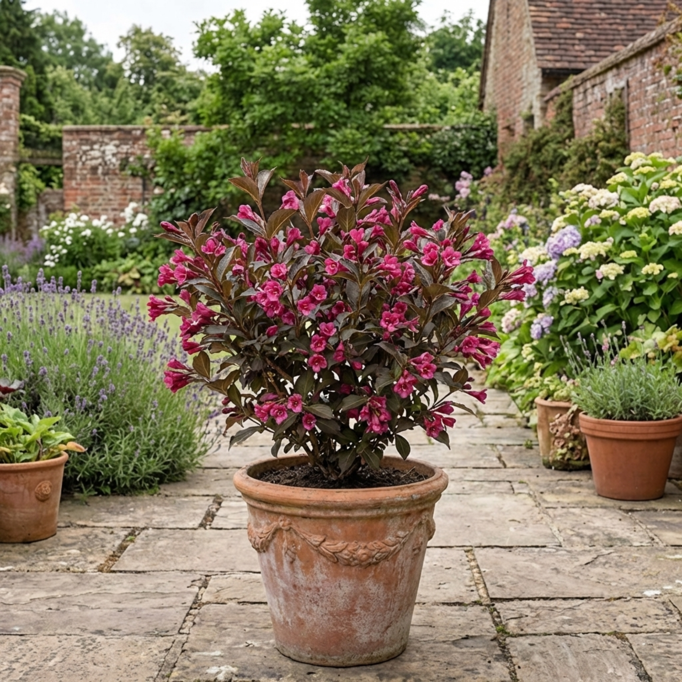 1 Weigela Florida Victoria Plant, Hardy Flowering Shrub, Outdoor Garden Ready, 2L Root-Ball