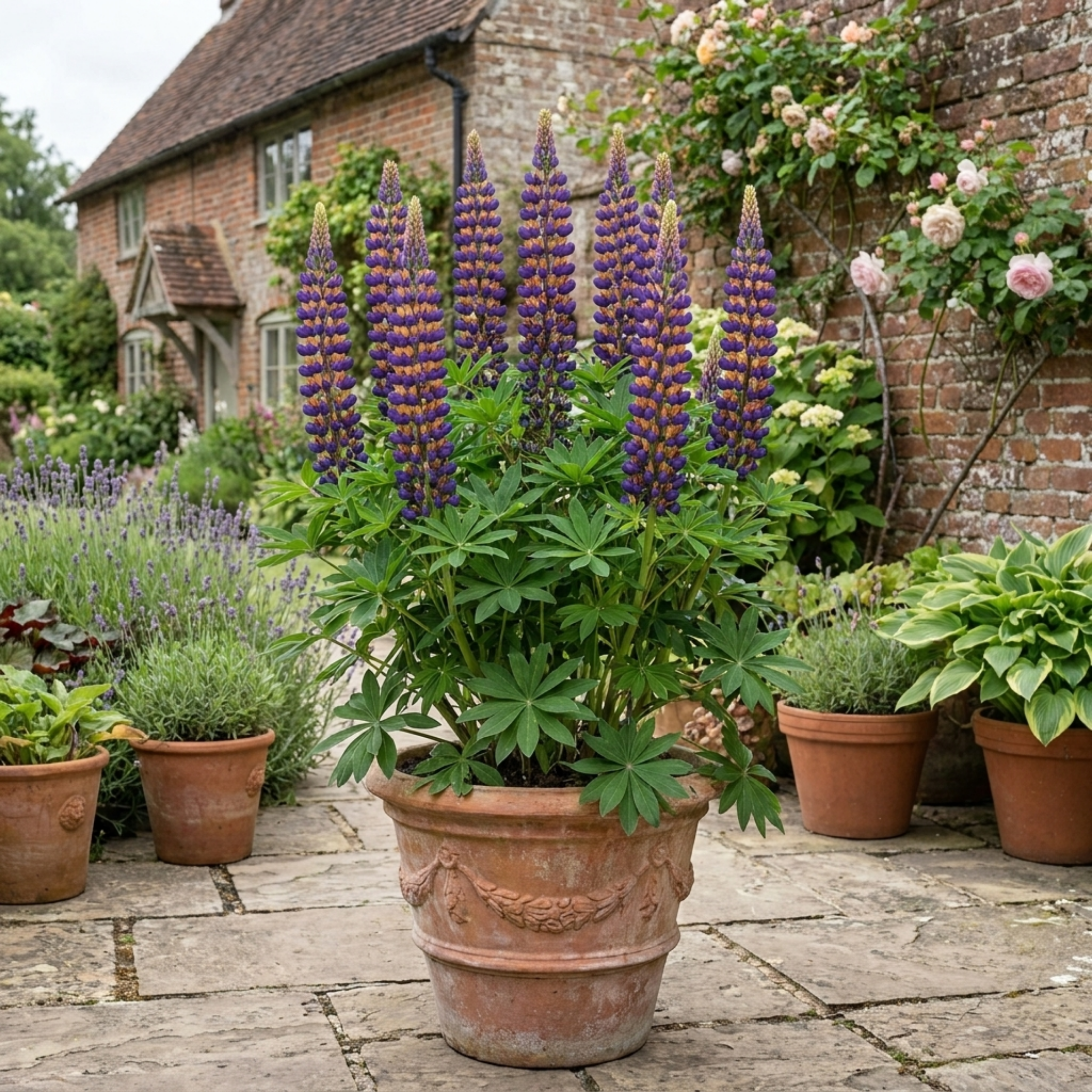1 Lupin Persian Slipper Hardy Perennial Flower Plant, Bee Friendly Cottage Garden Ready, 3L Root Ball
