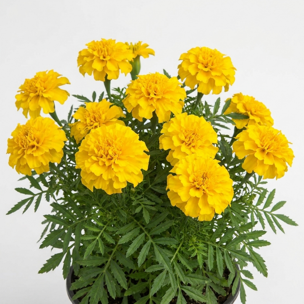 1 Large Plant - Marigold Durango Yellow, Ready to Plant in Your Garden, 2L Pot